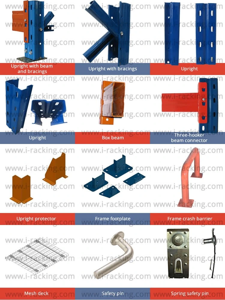 Customized Adjustment Heavy Duty Pallet Warehouse Storage Steel Metal Shelf Racking for Industrial Solutions