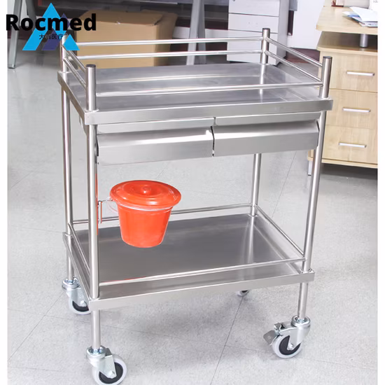 3개의 선반이 있는 의료용 트롤리 드레싱 트롤리 의료용 트롤리
