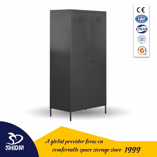 금속 옷 보관 Almirah 옷장 스윙 도어 침실 옷장